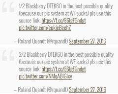 BlackBerry DTEK60’s press photos leaked, looks exactly like an Alcatel Idol 4S