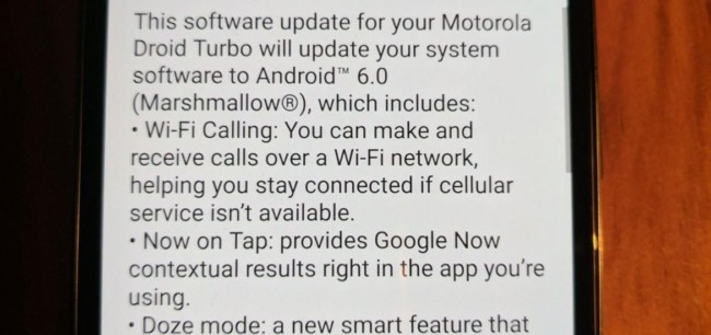 Motorola Droid Turbo finally gets Marshmallow update
