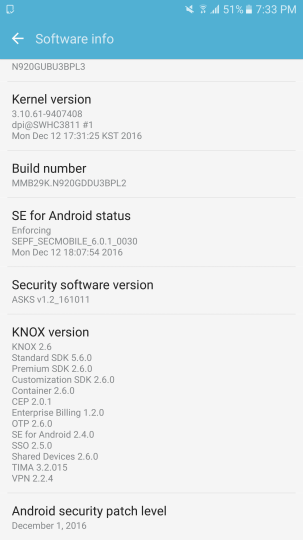 Samsung Galaxy Note5 starts getting December security patch