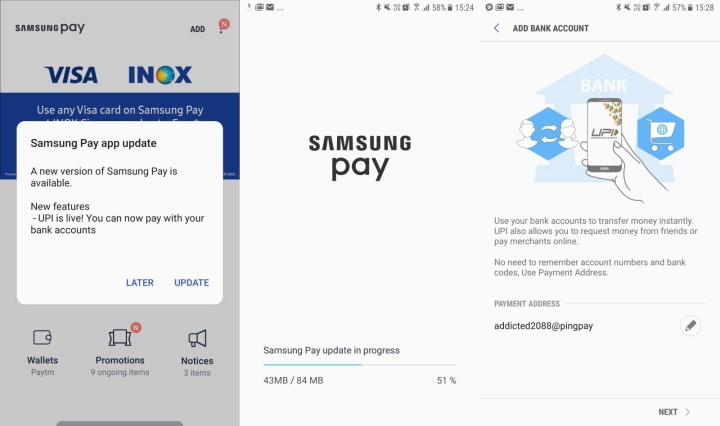 New Samsung Pay update in India brings UPI support
