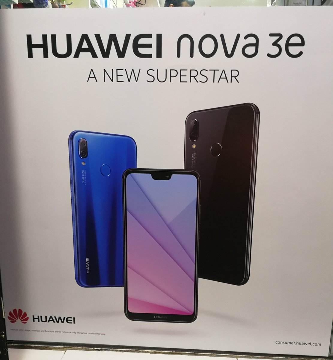 Huawei nova 3e true figure exposure machine